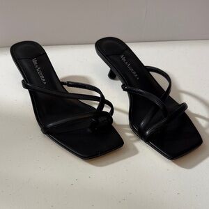 Elegant Black Strappy Heels by Aquazzura